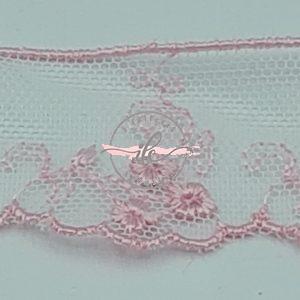 Pizzo Tulle h cm 3 col. Rosa