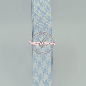 LoSguincio Cute Collection Puffetto cm 2,50 Pied de Poule Azzurro/Bianco