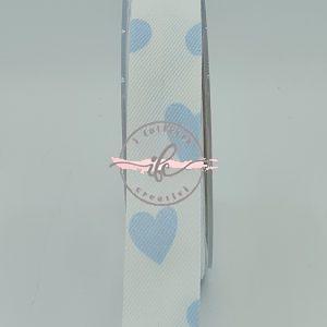 LoSguincio Cute Collection Puffetto cm 2,50 Bianco Cuori Azzurri